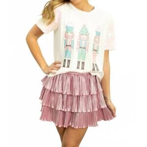 NEW GABRIEL + SIMONE pastel nutcrackers on princess top in white